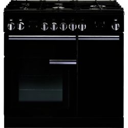 Rangemaster Professional+ 90cm 91930 Natural Gas Range Cooker in Black with FSD Hob